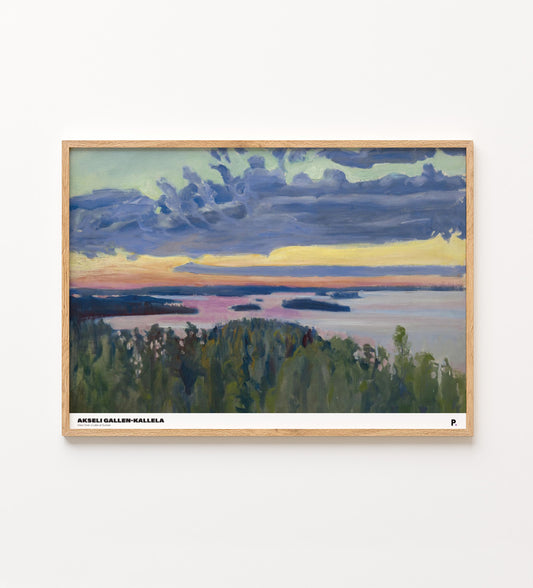 Akseli Gallen-Kallela - View Over a Lake at Sunset