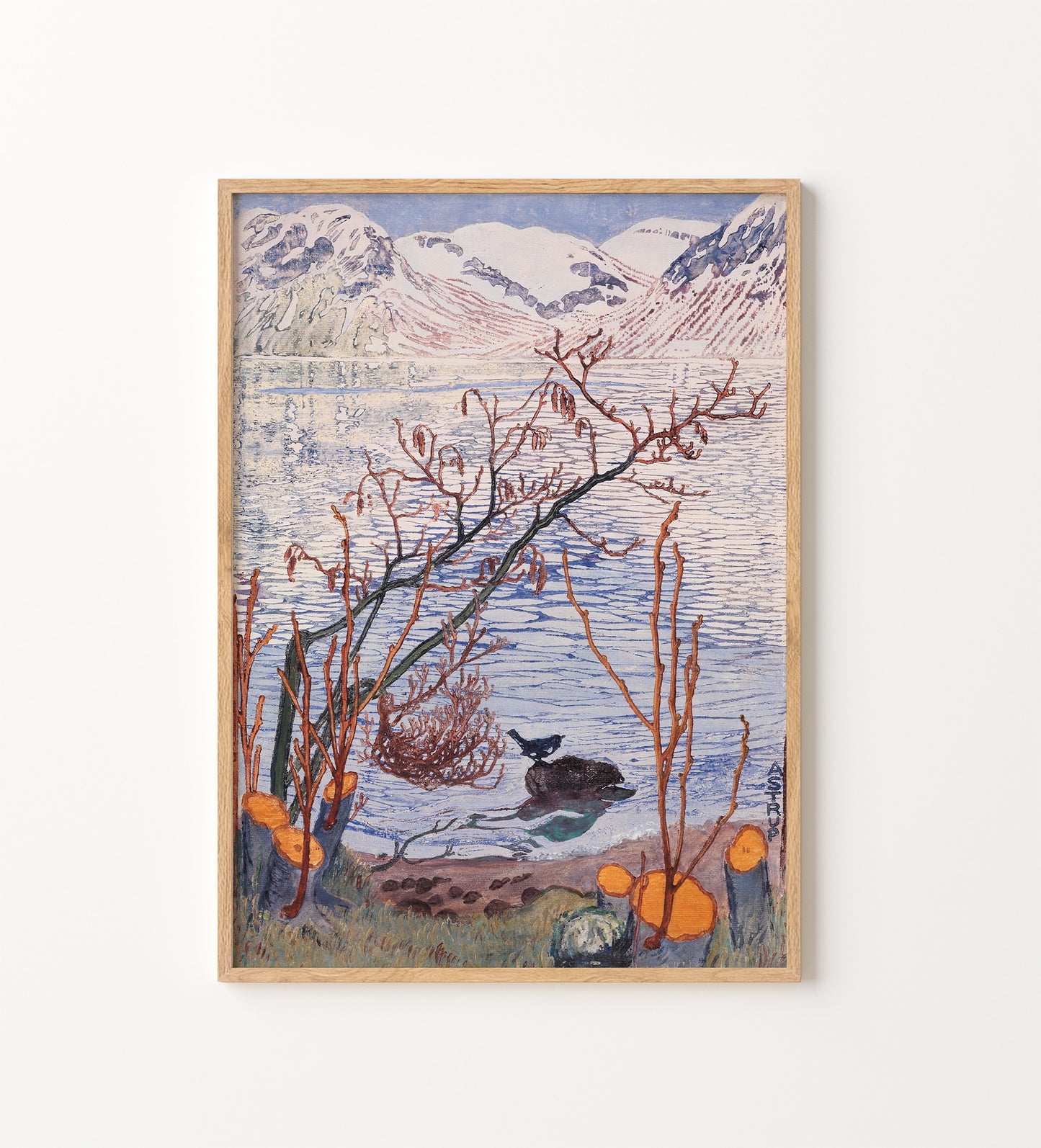 Nikolai Astrup - Martzstemning (fugl på sten)