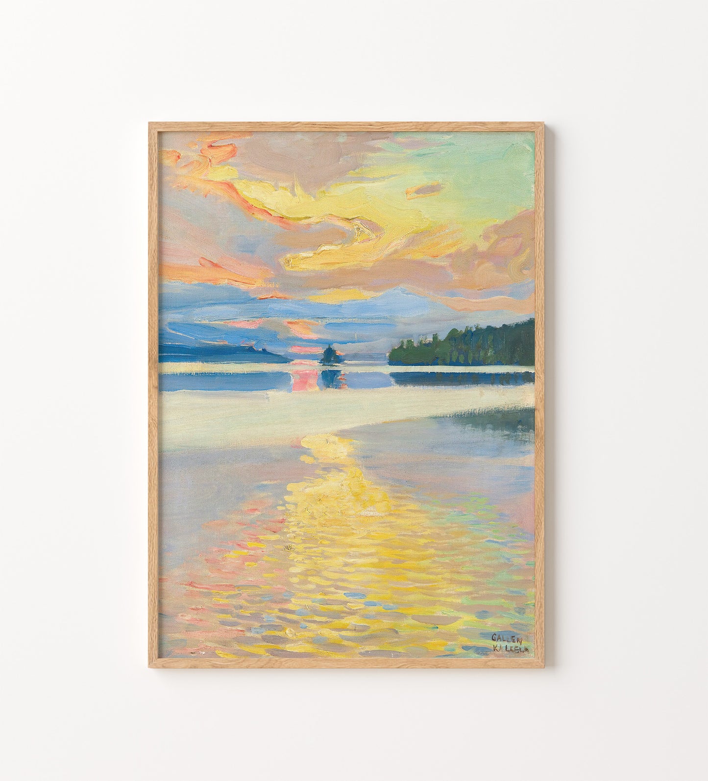 Akseli Gallen-Kallela - Sunset Over Lake Ruoves