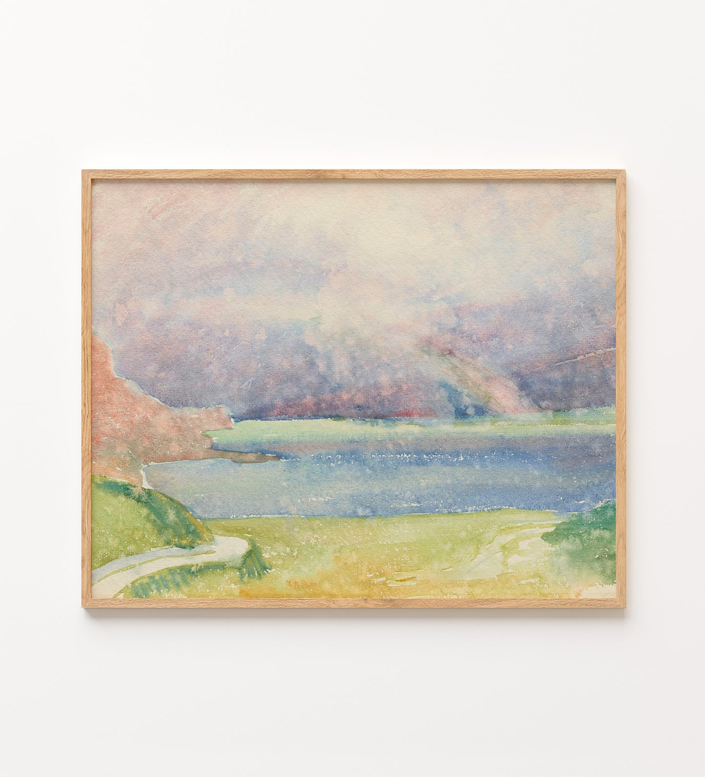 Giovanni Giacometti - Blick von Maloja auf den Silsersee mit Regenbogen (1908)