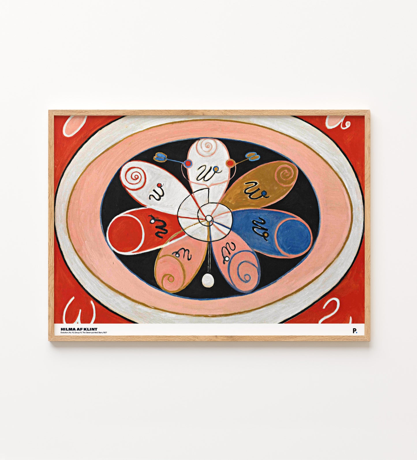 Hilma af Klint - Evolution, No. 15, Group IV, The Seven-pointed Stars (1907)