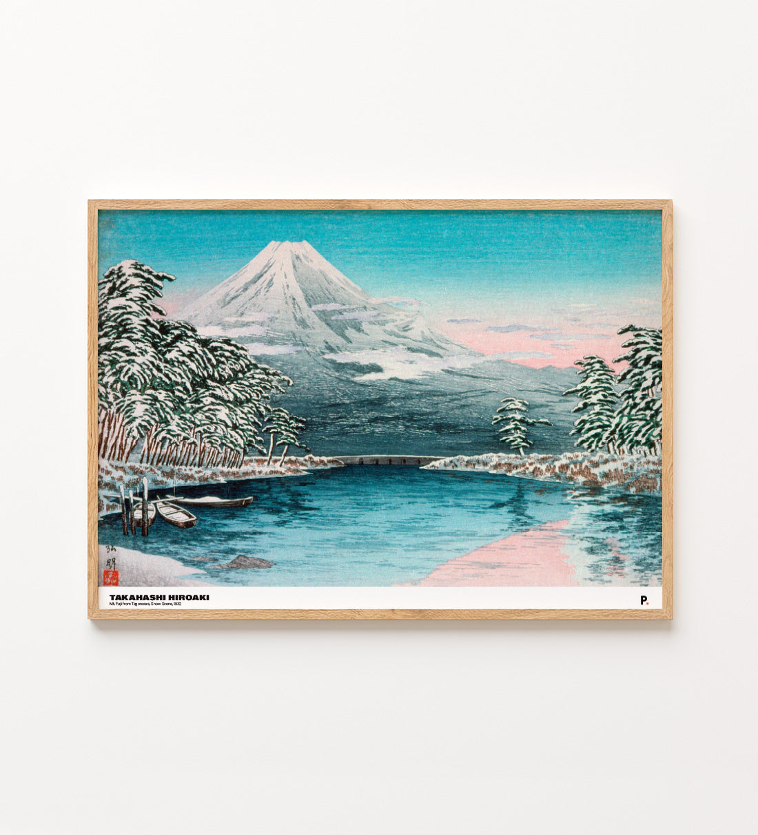 Takashi Hiroaki - Mt. Fuji from Tagonoura, Snow Scene (1932)